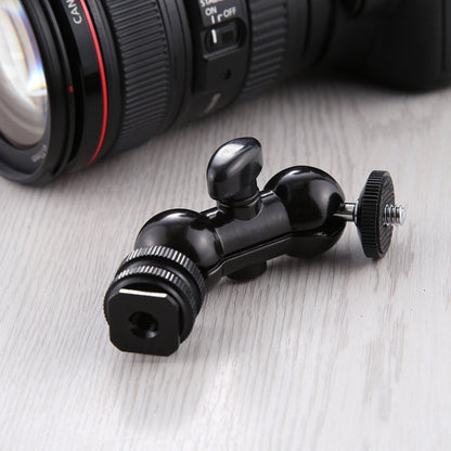 PULUZ Flash Hot Shoe Swivel Ball Head 1/4 inch Tripod Screw Magic Arm with Lock, Magic Arm