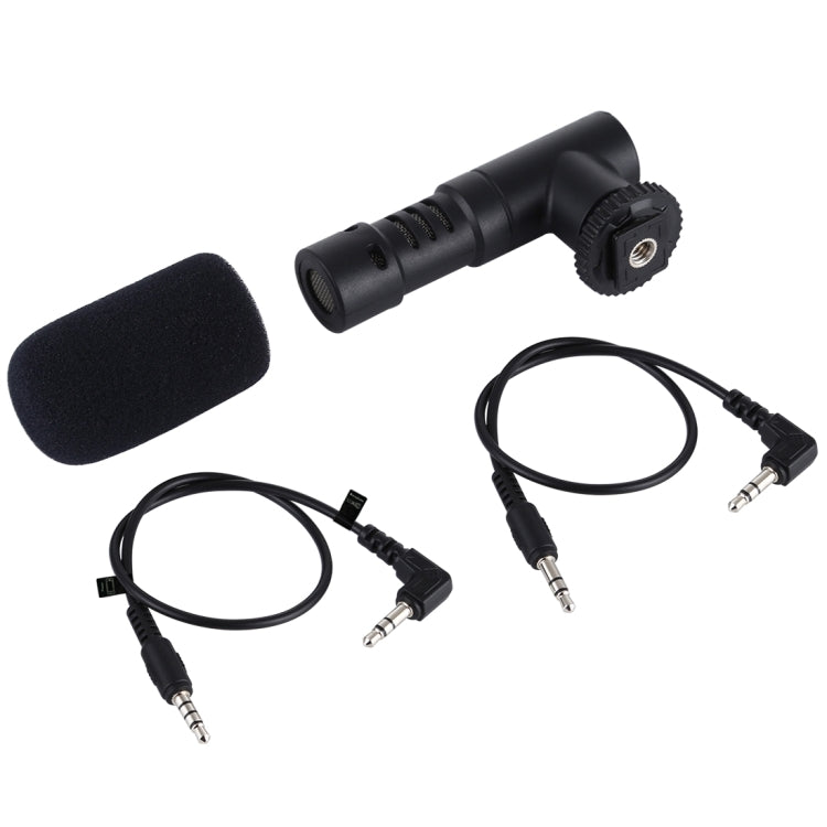 PULUZ 3.5mm Audio Stereo Recording Vlogging Professional Interview Microphone for DSLR & DV Camcorder, Smartphones, Mini Microphone