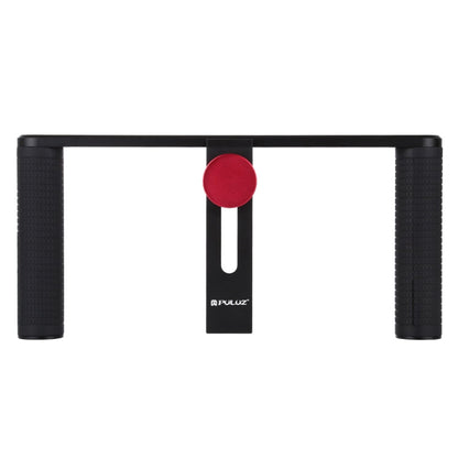 PULUZ Vlogging Live Broadcast Smartphone Video Rig Filmmaking Recording Handle Stabilizer Aluminum Bracket for iPhone, Galaxy, Huawei, Xiaomi, HTC, LG, Google, and Other Smartphones, Aluminum Bracket