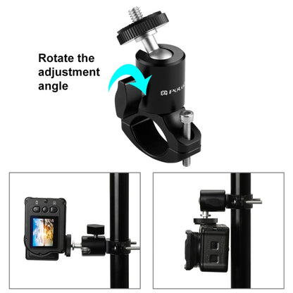 PULUZ Bike Aluminum Handlebar Tripod Ball Head Adapter Mount for DJI, Insta360, GoPro and Other Action Cameras, Ball Head Mount