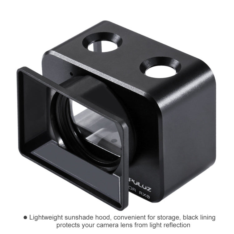 PULUZ for Sony RX0 Aluminum Alloy Protective Cage + 37mm UV Filter Lens + Lens Sunshade with Screws and Screwdrivers, Cage Black, Cage Gold, Cage Blue, Cage Red, Cage Silver