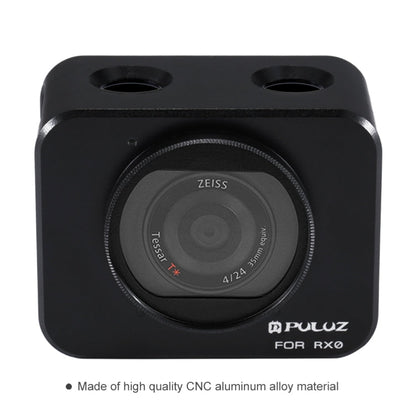 PULUZ for Sony RX0 Aluminum Alloy Protective Cage + 37mm UV Filter Lens + Lens Sunshade with Screws and Screwdrivers, Cage Black, Cage Gold, Cage Blue, Cage Red, Cage Silver
