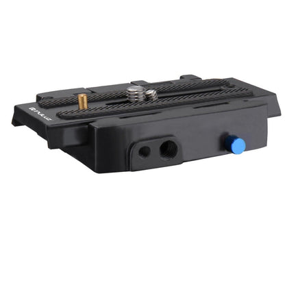 PULUZ Quick Release Clamp Adapter + Quick Release Plate for  DSLR & SLR Cameras, QR Plate Black