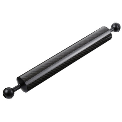 PULUZ 14.56 inch 37cm Length 40mm Diameter Dual Balls Carbon Fiber Floating Arm, Ball Diameter: 25mm, Buoyancy: 300g, 14 inch 300g Buoyancy