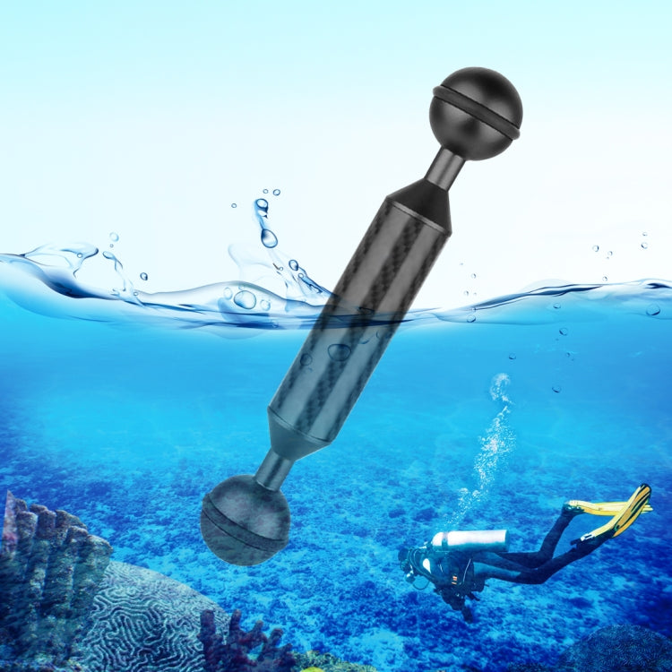 PULUZ 5 inch 13cm Length 20.8mm Diameter Dual Balls Carbon Fiber Floating Arm, Ball Diameter: 25mm, 5 inch Red, 5 inch Black, 5 inch Blue