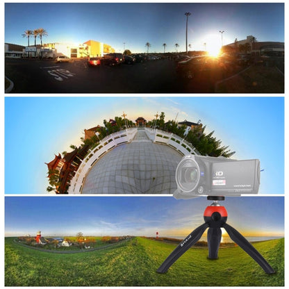 PULUZ Pocket Mini Tripod Mount with 360 Degree Ball Head & Phone Clamp for Smartphones, Tripod + Clamp