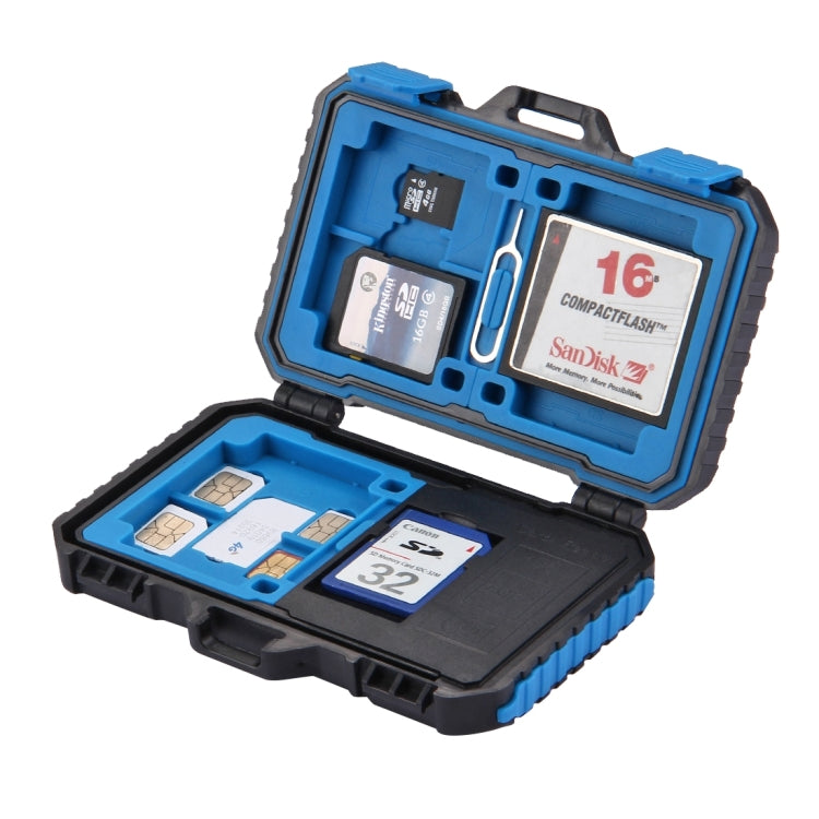 PULUZ Card Reader + 22 in 1 Memory Card Case for 1Standard SIM + 2Micro-SIM + 2Nano-SIM + 3CF + 7SD + 6TF + 1CARD PIN, 22 in 1 + Card Reader