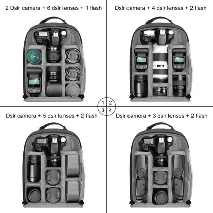 PULUZ Solar Power Outdoor Portable Camera Dual Shoulders Backpack Laptop Bag, Solar Shoulders Backpack