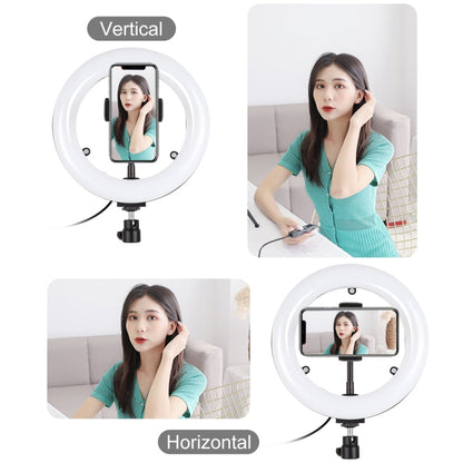 PULUZ 7.9 inch 20cm USB 3 Modes Dimmable Dual Color Temperature LED Curved Light Ring Vlogging Selfie Photography Video Lights with Mirror, 7.9 inch with mirror