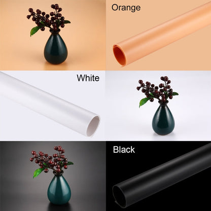 PULUZ Photography Background PVC Paper Kits for Studio Tent Box, Size: 156cm x 80cm, Backdrop 80cm (Black), Backdrop 80cm(Orange), Backdrop 80cm(White)