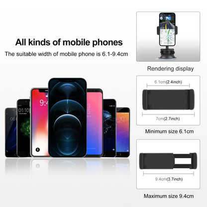 PULUZ 360 Degree Rotating Suction Cup Clamp Holder Bracket For iPhone, Galaxy, Huawei, Xiaomi, Sony, HTC, Google and other Smartphones, Phone Suction Cup Mount