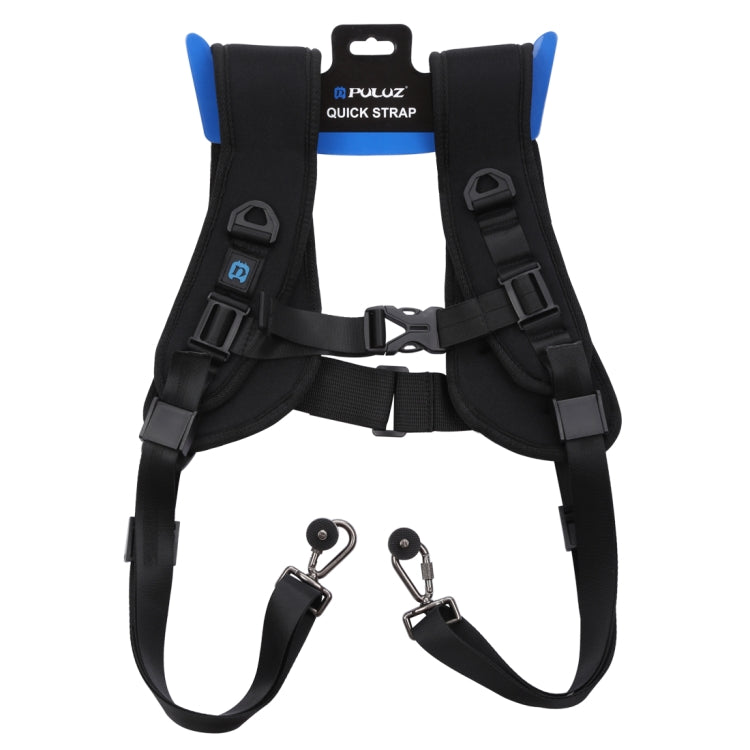 PULUZ Quick Release Double Shoulder Harness Soft Pad Decompression Foam Strap Belt for DSLR Digital Cameras, Double Shoulder