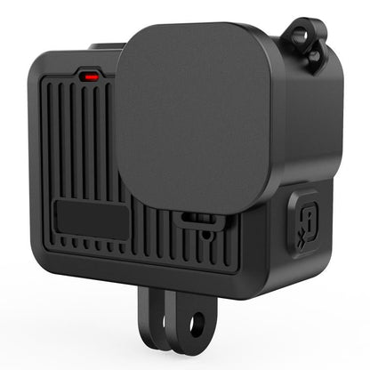 For GoPro HERO 2024 PULUZ Silicone Protective Case Side Interface Cover with Wrist Strap & Lens Cover, Silicone Protective Case