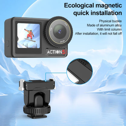 For DJI Osmo Action 5 Pro / 4 / 3 PULUZ Cold Shoe Gimbal Quick Release Base Adapter, For DJI Osmo Action 5 Pro / 4 / 3