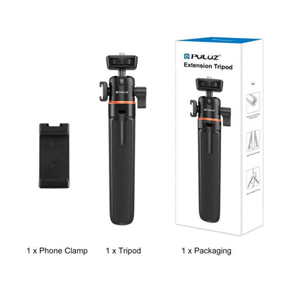 PULUZ Mini Phone Camera Extension Tripod Stand 360 Degree Ball Head Cold Shoe Selfie Stick, Phone Camera Tripod
