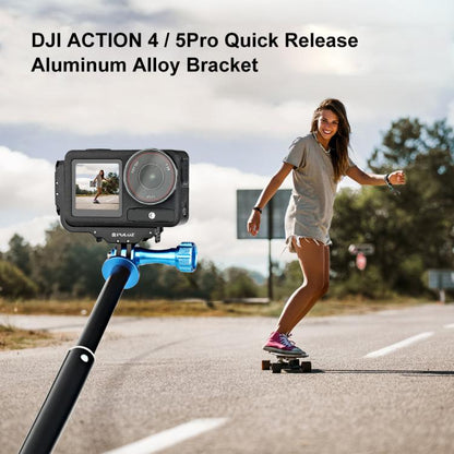 For DJI Osmo Action 5 Pro / 4 / 3 PULUZ Vertical Horizontal Shooting Quick Release Metal Magnetic L Bracket, For DJI Osmo Action 5 Pro / 4
