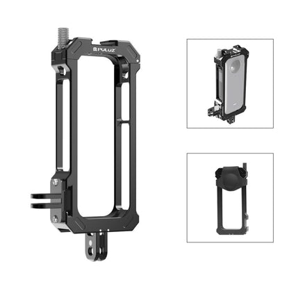 For Insta360 X3 PULUZ Metal Protective Cage Rig Housing Frame with Expand Cold Shoe Base & Tripod Adapter, Metal Cage US Stock, For Insta360 X3