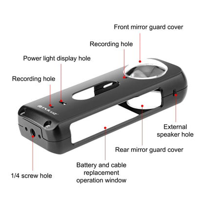 For Insta360 X3 PULUZ Metal Protective Cage Rig Housing Frame with Lens Protector, Metal Frame with Lens Protector