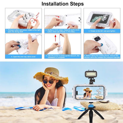 PULUZ 40m/130ft Waterproof Diving Case for 15 Pro Max / 15 Plus / iPhone 14 Plus / 14 Pro Max / 13 Pro Max / 12 Pro Max / 11 Pro Max, with One-way Valve Photo Video Taking Underwater Housing Cover, For iPhone 15 Pro Max / 15 Plus / 14 Plus             ...