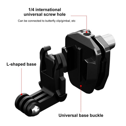PULUZ Motorcycle Windshield Action Camera Mount Clip for GoPro Hero12 Black / DJI Osmo Action 4 / Insta360 X4 / Ace Pro and Other Action Cameras, Windshield Clip I