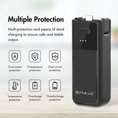 For DJI Osmo Pocket 3 PULUZ High-Capacity 2800mAh Battery Grip
