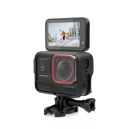 For Insta360 Ace Pro PULUZ Plastic Cage Expansion Adapter Frame with Cold Shoe Base, For Insta360 Ace Pro Plastic Cage