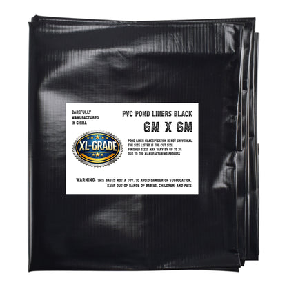 PVC Pond Liner XL-Grade Black 6m x 6m