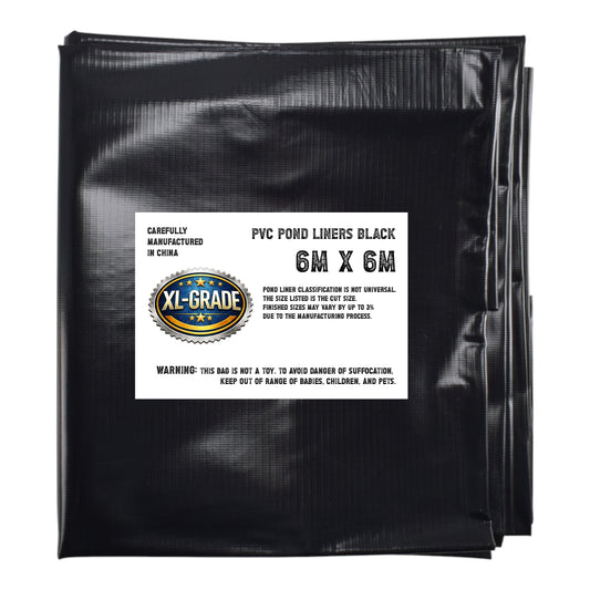 PVC Pond Liner XL-Grade Black 6m x 6m