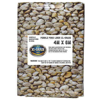 PVC Pond Liner XL-Grade Small Pebble Print 4m x 6m