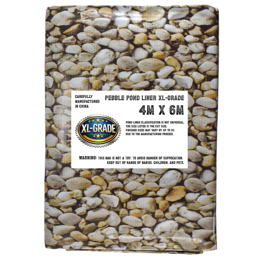 PVC Pond Liner XL-Grade Small Pebble Print 4m x 6m