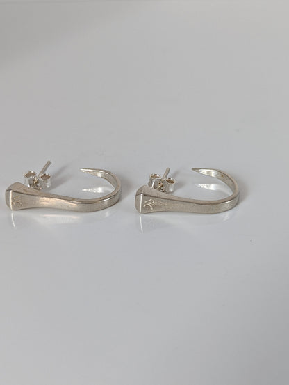 Silver Steed Hoofnail Stud Earrings