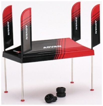 Paddock Service Tent Set Advan 1:64 Scale MINI GT Diecast Model