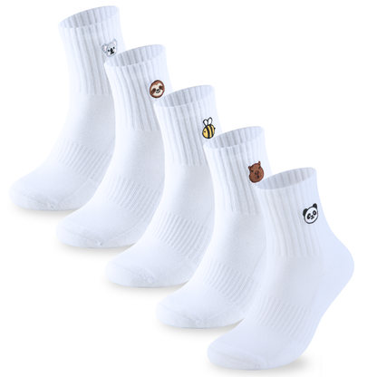 Bamboo Embroidered Animal Socks