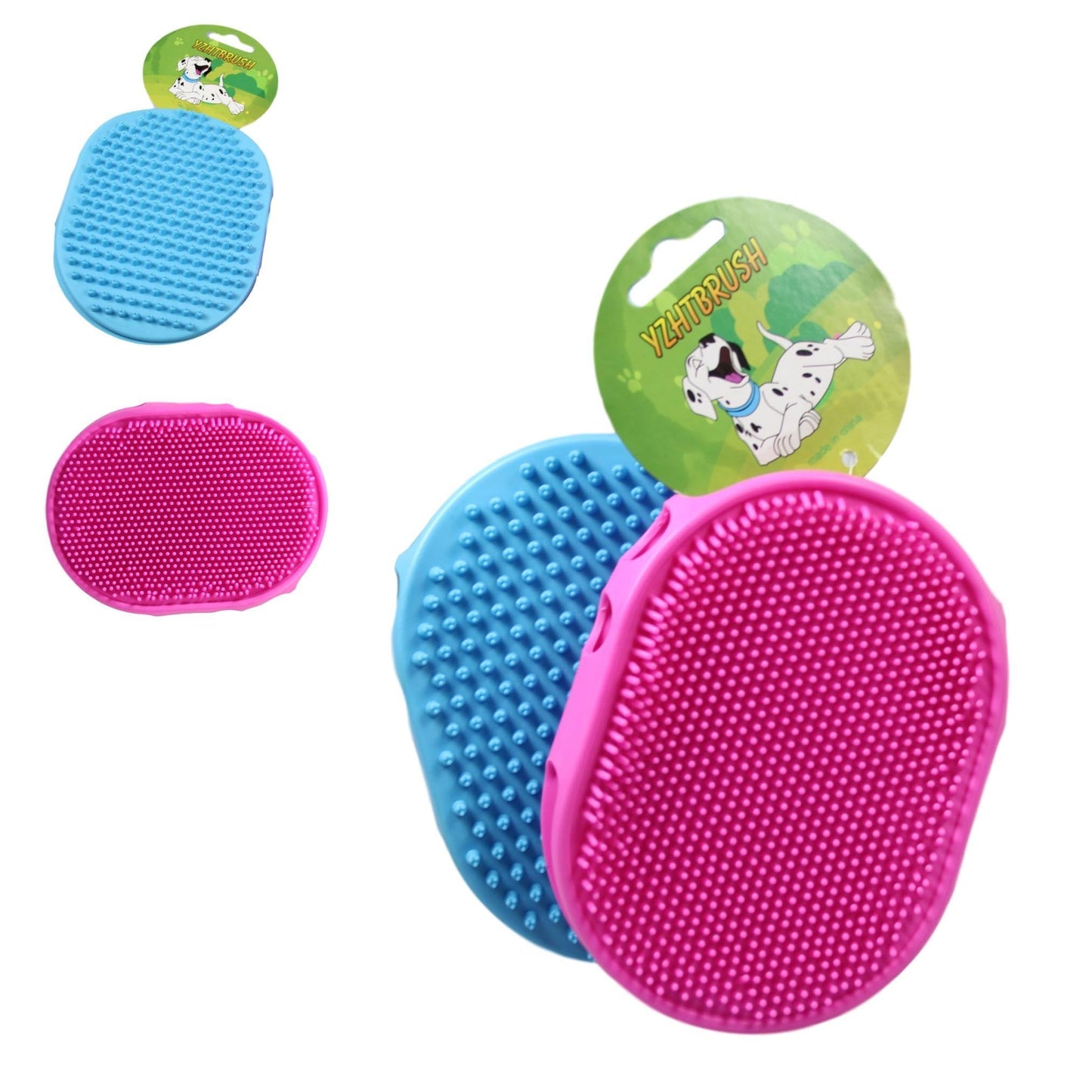 Silicone Double Sided Pet Dog Grooming Brush 15 cm