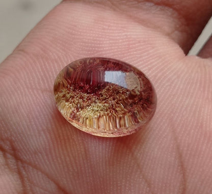 13.5ct Natural Phantom Quartz - Ghost Quartz - 16x11mm