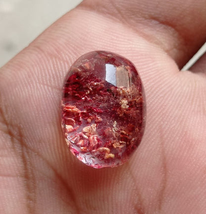 22.7ct Natural Phantom Quartz - Ghost Quartz - 20x15mm