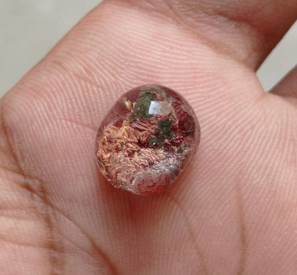 10.5ct Natural Phantom Quartz - Ghost Quartz - 14x11.5mm