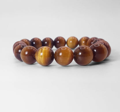 12mm Natural TigerEye Strech Bracelet