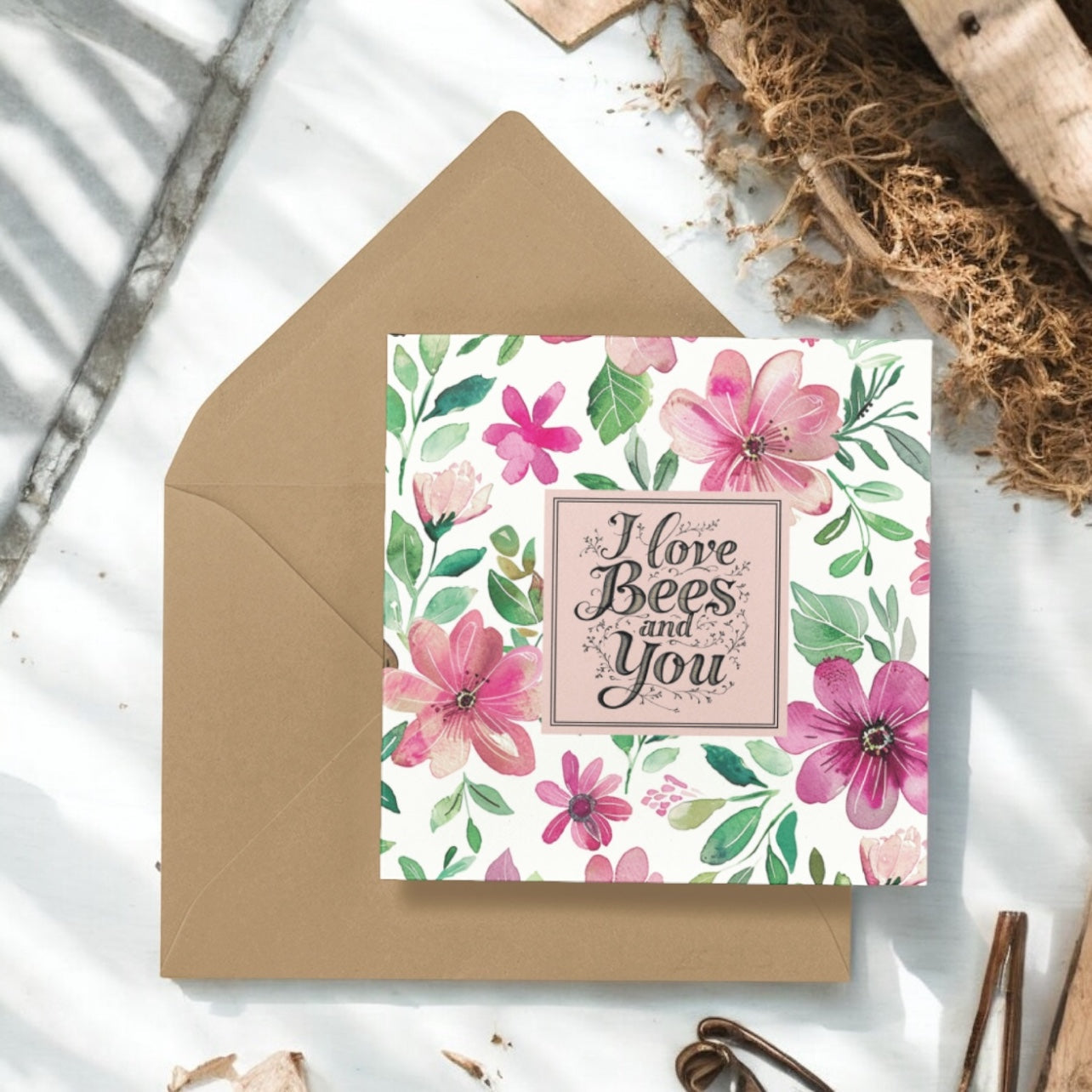 I love Bees Greeting Card