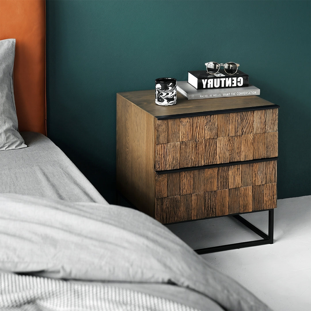 Pine Bedside Table, Oak