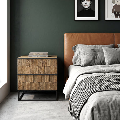 Pine Bedside Table, Oak