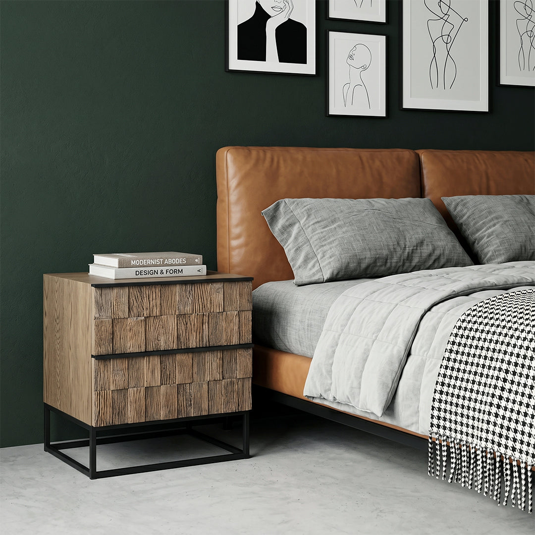Pine Bedside Table, Oak
