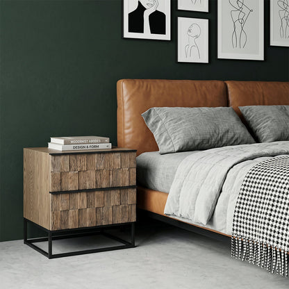 Pine Bedside Table, Oak
