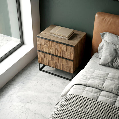 Pine Bedside Table, Oak