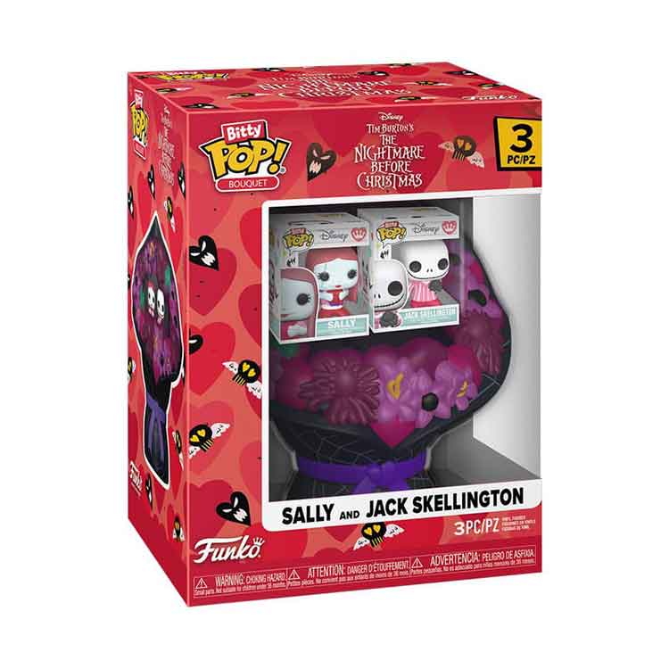 Funko The Nightmare Before Christmas Bitty POP! Bouquet Vinyl Figure 2-Pack Sally & Jack Skellington (Valentine)