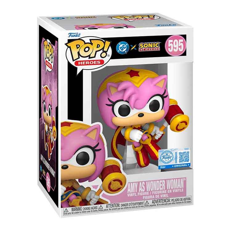 Funko Pop Heroes: JLA & Sonic - Amy Rose/wonder Woman