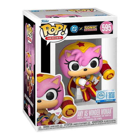 Funko Pop Heroes: JLA & Sonic - Amy Rose/wonder Woman