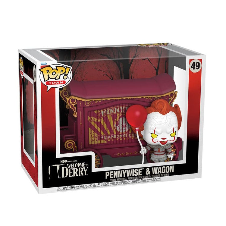 Funko It-Welcome to Derry POP! Town Vinyl Figure Pennywise & Wagon