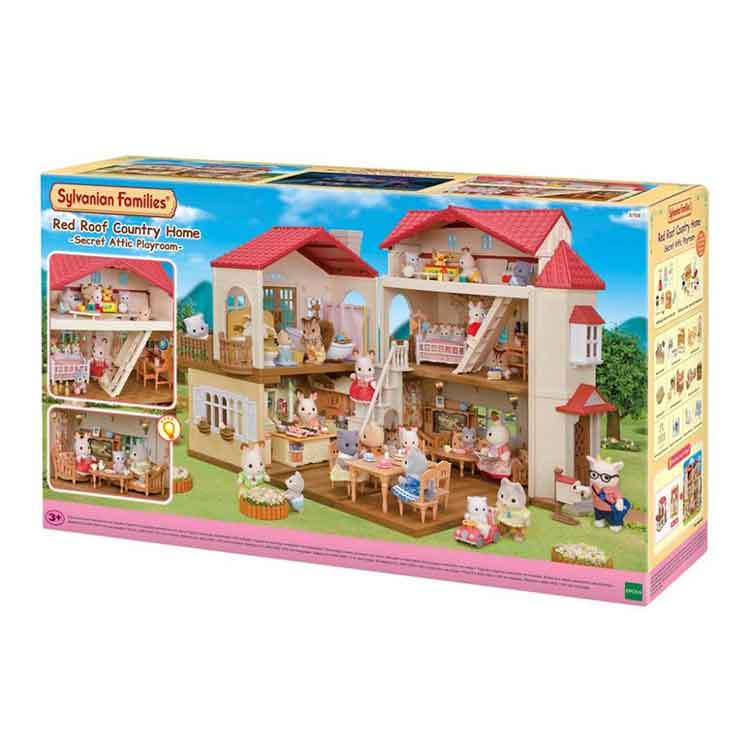 Sylvanian Families - Red Roof Country Home with Secret Attic Playroom