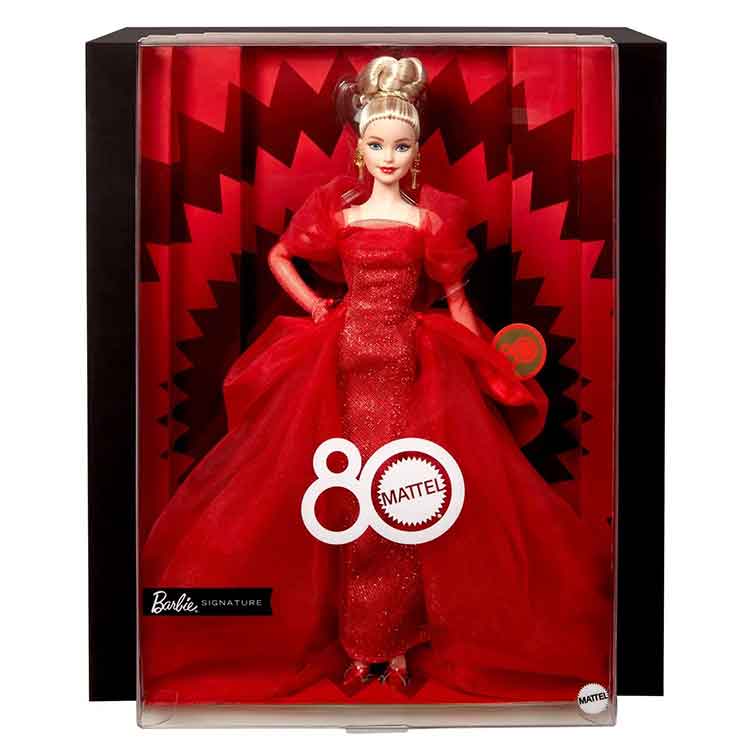 Barbie Mattel 80th Anniversary Barbie Malibu Doll
